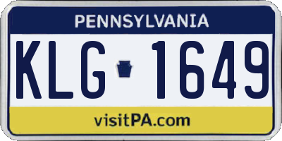 PA license plate KLG1649