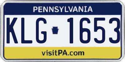 PA license plate KLG1653