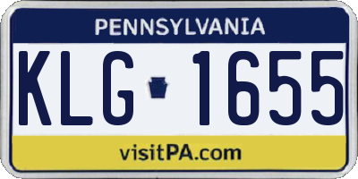 PA license plate KLG1655