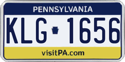 PA license plate KLG1656