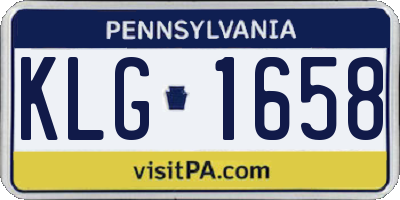PA license plate KLG1658