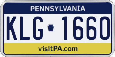 PA license plate KLG1660