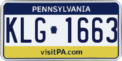 PA license plate KLG1663