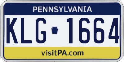 PA license plate KLG1664