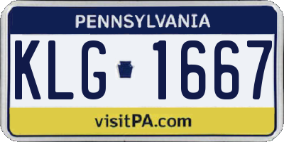 PA license plate KLG1667