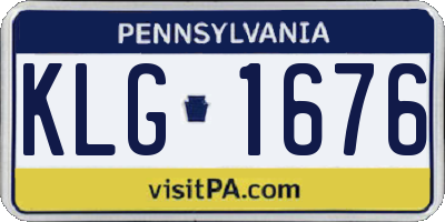 PA license plate KLG1676