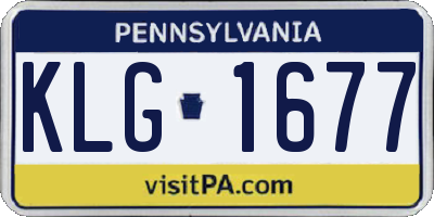 PA license plate KLG1677