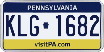 PA license plate KLG1682