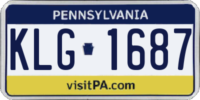 PA license plate KLG1687