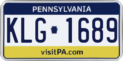PA license plate KLG1689