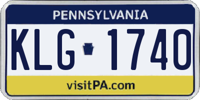 PA license plate KLG1740