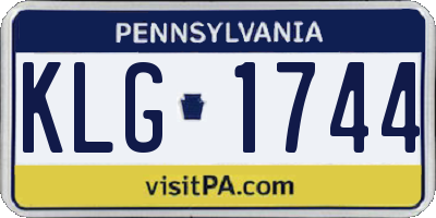 PA license plate KLG1744