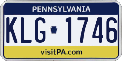 PA license plate KLG1746
