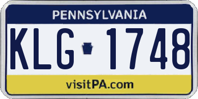 PA license plate KLG1748