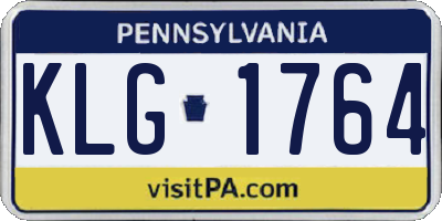 PA license plate KLG1764