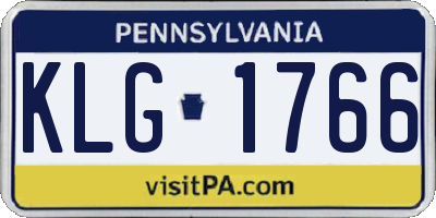 PA license plate KLG1766