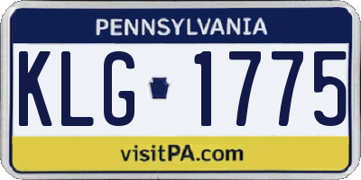 PA license plate KLG1775