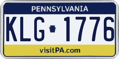PA license plate KLG1776