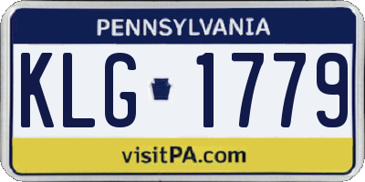 PA license plate KLG1779
