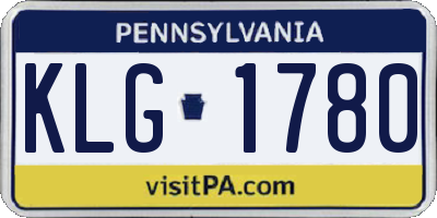 PA license plate KLG1780