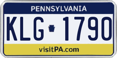 PA license plate KLG1790
