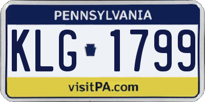 PA license plate KLG1799