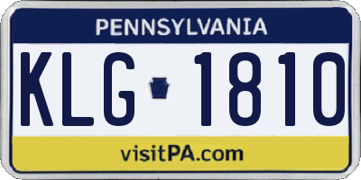 PA license plate KLG1810