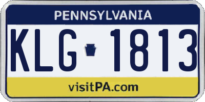 PA license plate KLG1813