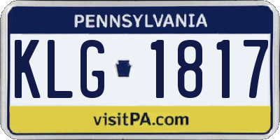 PA license plate KLG1817