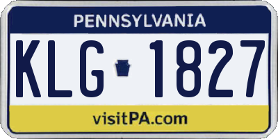 PA license plate KLG1827
