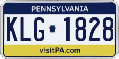PA license plate KLG1828