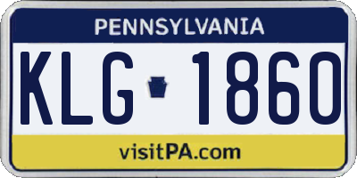 PA license plate KLG1860