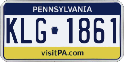 PA license plate KLG1861