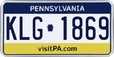 PA license plate KLG1869