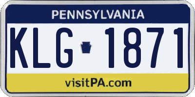 PA license plate KLG1871