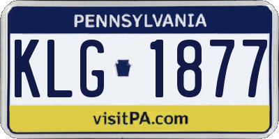 PA license plate KLG1877
