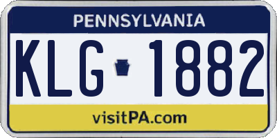 PA license plate KLG1882