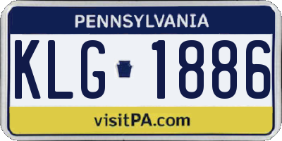 PA license plate KLG1886