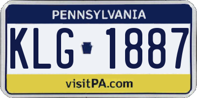 PA license plate KLG1887
