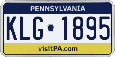 PA license plate KLG1895