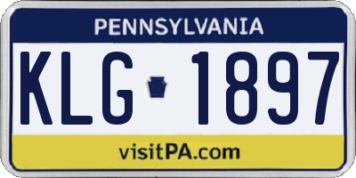 PA license plate KLG1897