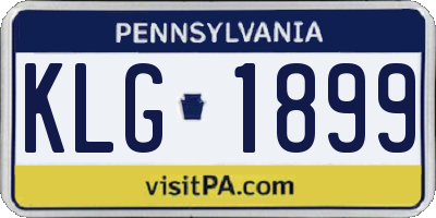 PA license plate KLG1899