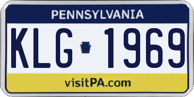 PA license plate KLG1969