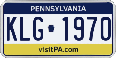 PA license plate KLG1970
