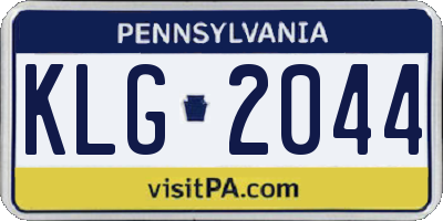 PA license plate KLG2044