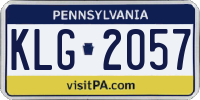 PA license plate KLG2057