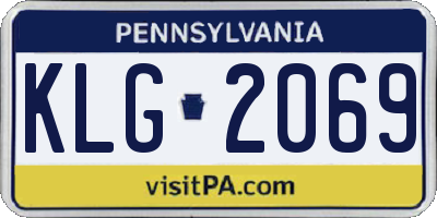 PA license plate KLG2069