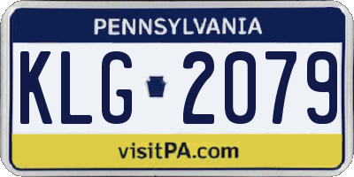 PA license plate KLG2079