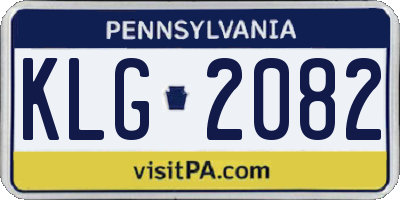 PA license plate KLG2082