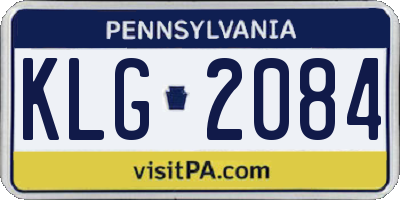 PA license plate KLG2084